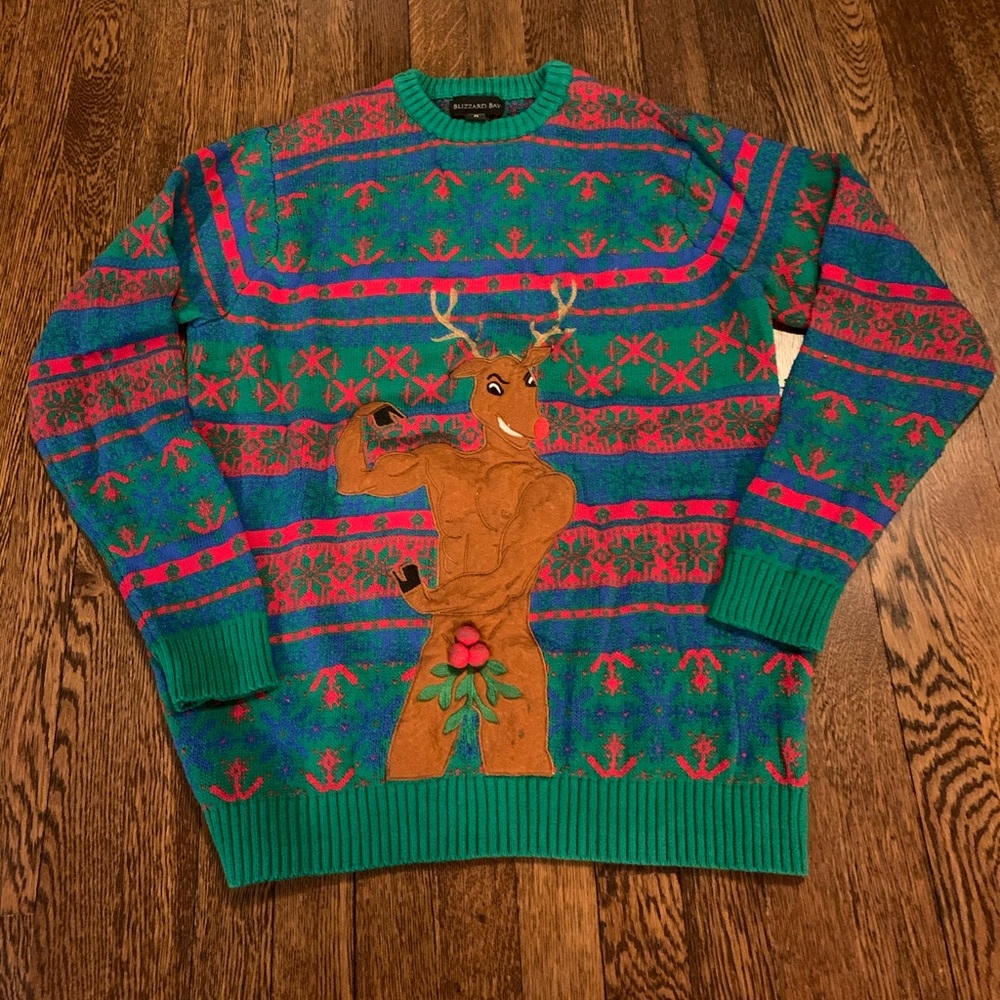 Ugly Christmas Sweater muscle deer
